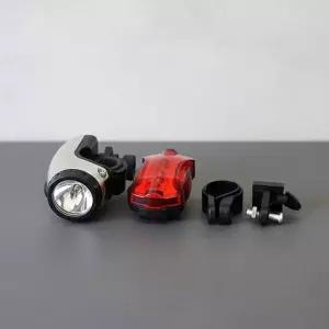 자전거 라이트 세트 야간 안전등 전조등 후미등 건전지식 구성품