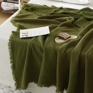 아우얼스룸 북유럽 심플 코튼 소파 낮잠 담요 거즈 이불 4중 커버 블랭킷