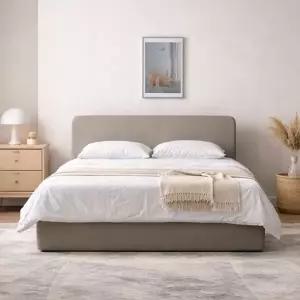 [보루네오]호텔라인 파운데이션 가죽 침대 퀸 (포켓매트/충전포트/헤드형) KC873