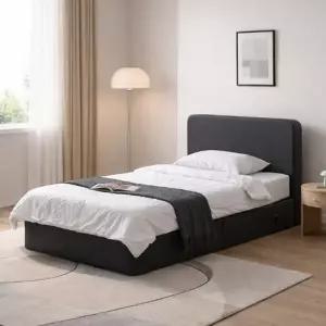 [보루네오]호텔라인 파운데이션 가죽 침대 슈퍼싱글 (포켓매트/충전포트/헤드형) KC876