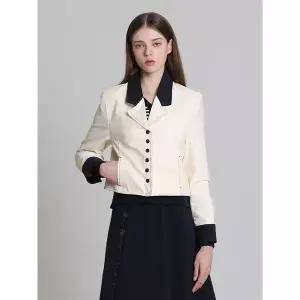 [르샵]배색카라 크롭 자켓 택가격 199000원 _P420102770