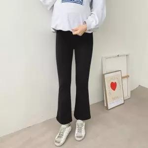 임산부 레깅스 부츠컷 나팔 쭈리소재 블랙 편한 임부 팬츠