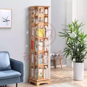 혜명몰 6단 회전 책장 네츄럴 폭 39CM 스터디카페가구 대학교 스탠드 아이책장 스터디