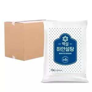 [CJ ENM][박스] CJ 백설 하얀설탕 3kg 3입