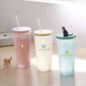 휴대용 심플 빨대 컵 국내생산 개인 빨대 컵 일회용 답례품