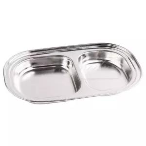 유아용 스텐 어린이집 간식 어린이 유아 유아식판 식판 2구간식접시