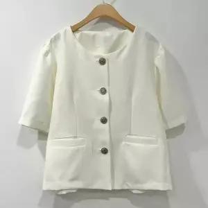 아이우먼 러블리버튼체크케이프 LTP612M407 빅사이즈