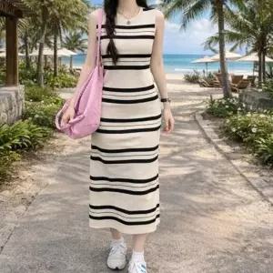 여자원피스 모임 면 매력적인 빅사이즈 민소매 가을