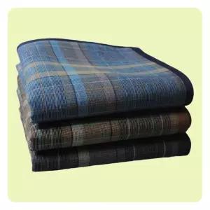 [트윈커머스] 체크무늬 땀수건 휴대용 순면 손수건 3종세트 답례품