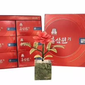 [신세계라이브쇼핑]아토제이드 천연옥꽃 카네이션 한송이 사각 + 정관장 홍삼원기 세트 (본품+50mlX30...