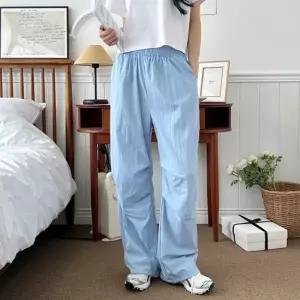 세미 배기팬츠 허리밴딩 빅사이즈 여성바지 스판 면