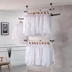 [라일리생활건강] Rly 2단행거 고급형 38MM 고정행거 기둥행거