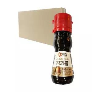 [박스] CJ 백설 진한 참기름병 50ml 24입