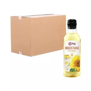 [박스] CJ 백설 해바라기씨유 500ml 12입