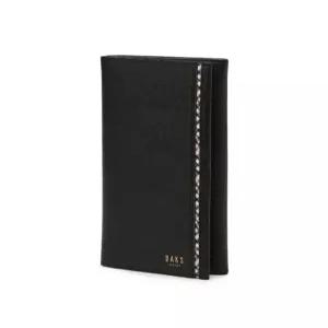 닥스 액세서리 26FW [WARREN][워렌] 체크 배색 라인 블랙 장지갑 DBWA6F441BK