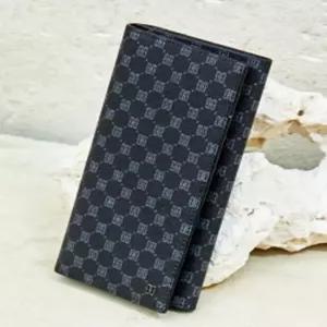 닥스 액세서리 26FW [장지갑][LOUIS PVC][루이스 PVC] 블랙 가죽 로고 DD 패턴 DBWA6F121BK