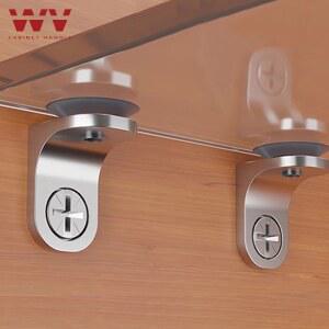 아연 합금 선반 지지대 L자형 옷장 고정 브래킷 책장 나무 유리 가구 홀더