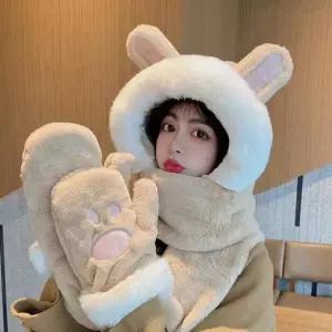[라일리] Rly 뽀송 토끼 페이크퍼 후드장갑 머플러 바라클라바