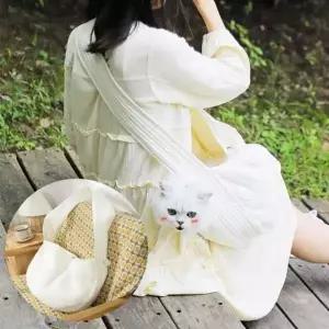 반려동물 외출용 산책 가방 패션 크로스백 만두백