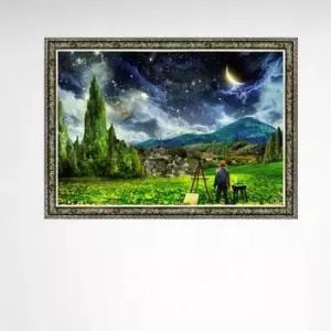 퍼즐1000 1000피스 별밤 II 직소퍼즐 앤틱카키액자포함
