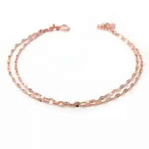 여자팔찌 GOLD 로즈골드 여리여리 더블 체인 두줄 팔찌 14K