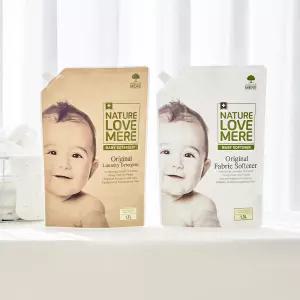 네이쳐러브메레 아기세탁세제 리필 1300ml 6팩+아기섬유유연제 리필 1300ml 2팩