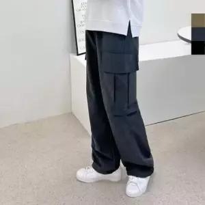 [의류] GSS NP252M 남자 립스톱 스트링 와이드 조거 카고팬츠