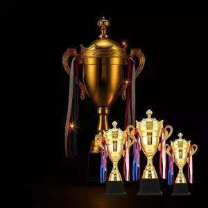 트로피 제작 투명 필름 라벨지 깔끔한 각인 시상 시상컵 트로피