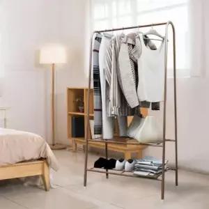 [라일리생활건강] Rly 철제 2단 스탠드 매장용행거 옷방행거