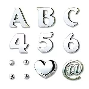 은색 이니셜문자 낱개 레터 레터링 글자판 자동차용 영문 특수문자