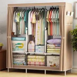 [라일리생활건강] Rly 간이옷장 고정식행거 커튼옷장