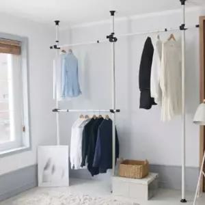 [라일리생활건강] Rly 기둥식 행거 25mm 3단 바지행거 조립식옷장