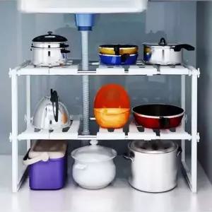 2단 정리대 수납선반 선반 조립형 수납선반 욕실선반