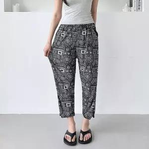 [라일리여성의류] Rly 여성 몸빼바지 여름 밭일 작업 까실 바지 9부