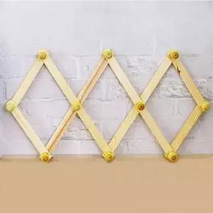 원목 자바라 벽부착 옷걸이 2개