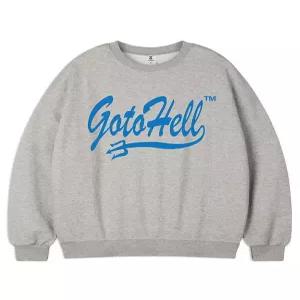 [탑보이][탑보이] 고우투헬 오버핏 기모 프린팅 스웨트 셔츠 (PTM2105)