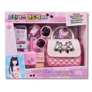 프린세스 핸드백 세트 1개 선글라스 가방 립스틱 휴대폰 여아 초등학생 장난감 화장 놀이 소꿉놀이