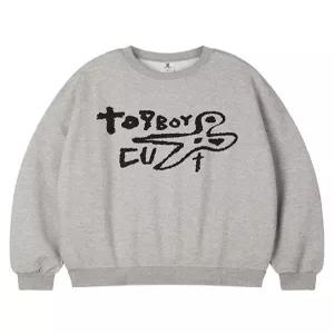 [탑보이][탑보이] 시저스 오버핏 기모 프린팅 스웨트 셔츠 (PTM2107)