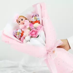 라비나 C7 애니 러블리 프리미엄 사탕꽃다발 킨더조이꽃다발 / 졸업 입학 연주회 발표회 사탕부케