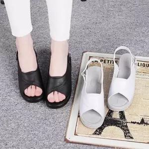 [다잇템] 여자 통굽 SS 코지 오픈토 푹신 샌들