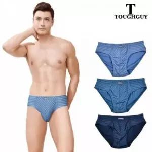 남자팬티 터프가이 순면 삼각 브리프 3종 팬티 스트라이프 속옷 세트 남자
