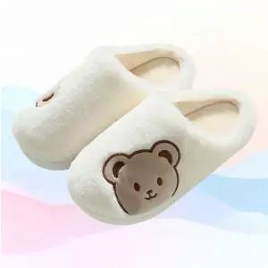 [라일리] Rly 곰돌이 털 슬리퍼 겨울 여성 사무실 실내화 거실