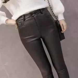 [라일리여성의류] Rly 여성 페이크 레더 레깅스 스판 가죽바지 스키니팬