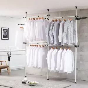 38 밀리미터 원목 옷걸이 행거 옷 정리 4단 선반 수납 가구