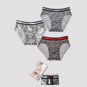 남자팬티 남성 레오파드 3매입 패턴 아웃밴딩 삼각팬티