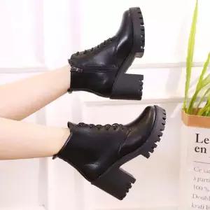 [라일리] Rly 여성 키높이 워커 높은굽 통굽 레이스업 캐주얼