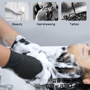 헤어 염색 장갑 스타일링 및 위한 전문가용 두꺼운 라텍스 블랙 부식 저항성 고탄성 미용 도구