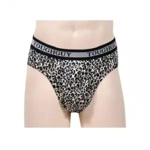 남자팬티 사방스판 3매입 호피패턴 입체 남성 삼각팬티