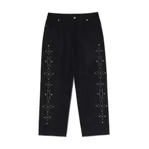 CRITIC [미누의 코디 PICK]WORMHOLE STUD PANTS BLACK 2064485