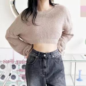 [라일리여성의류] Rly 기본핏 티셔츠 가을 롱 대학생 라운드니트 봄